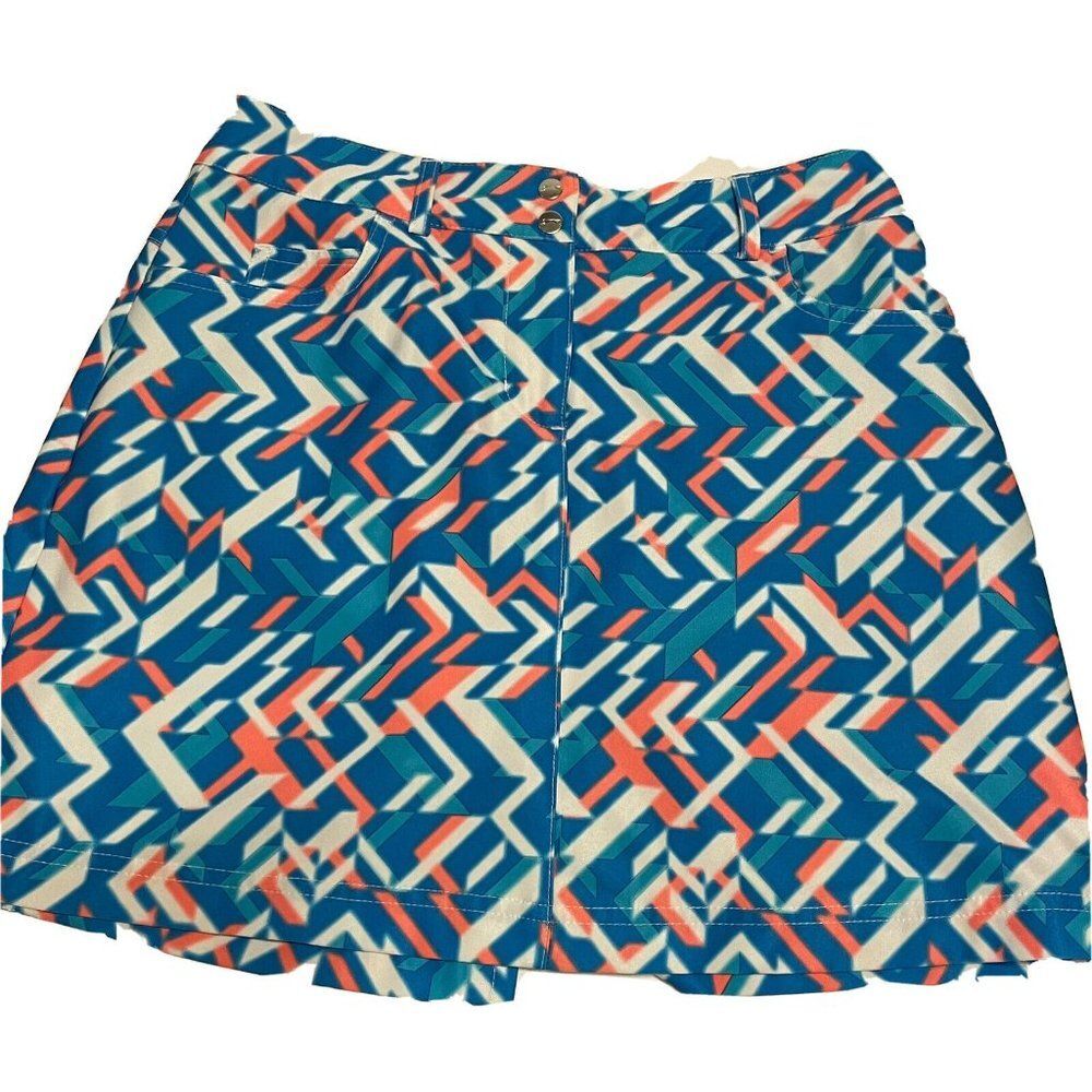 Slazenger Tennis Golf skort Woman’s 0 Geometric Pockets Stretch Zipper